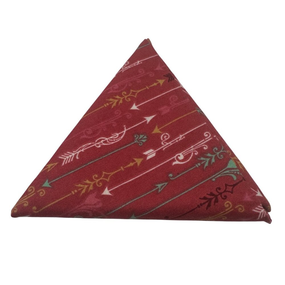 Red Cotton Fabric Fat Quarter Multicolored Arrow Design By Pattern Joy Fabrics